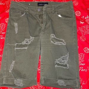 distressed shorts